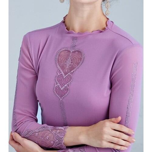 2020 Autumn New Women t-shirt Fashion Fashion lace embroidered long-sleeved bottoming shirt Plus size 4XL Women tops and shirt