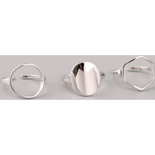 New Trendy Charm Circle Hexagon Rings For Women Men Boho Knuckle Party Rings Punk Cocktail Jewelry Girls Gift anillos bijoux