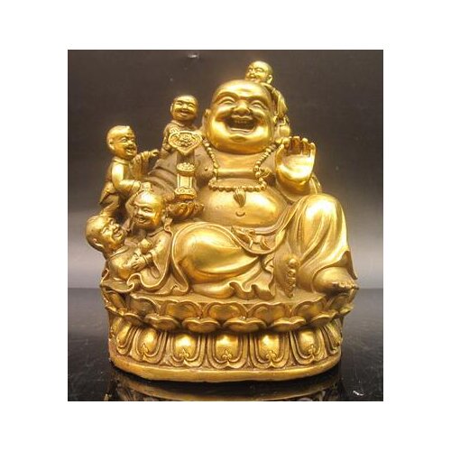 Wholesale factory Copper Medium decoration laughing buddha