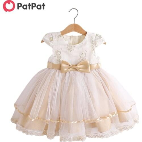 PatPat New Arrival 2021 Spring and Summer Baby Girl elegant Floral Costumes Formal Dresses Tuxedos Party Dress