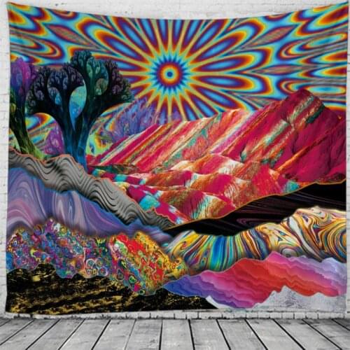 Natural Scenery Tapestry Landscape Tapestries For Living Room Bed Room Printing Wall Hanging Wall Art Picnic Mat Multi Print
