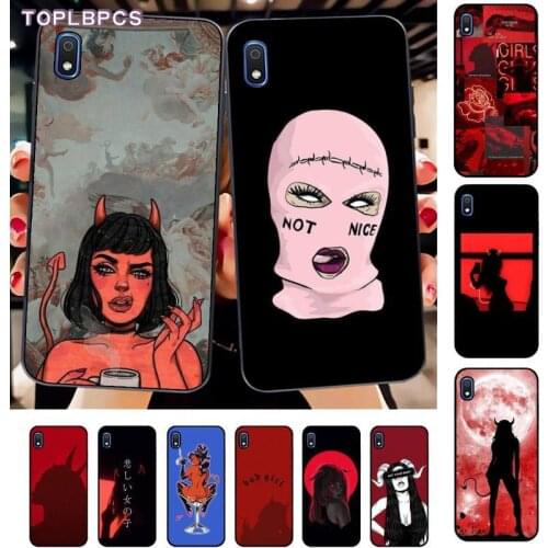 TOPLBPCS Sexy Devil Woman Soft Rubber Phone Cover for Samsung A10 20s 71 51 10 s 20 30 40 50 70 80 91 A30s 11 31 21