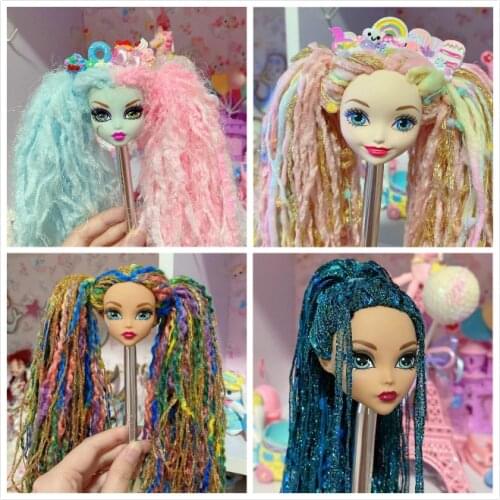 DIY Handmade face customized doll 30CM plastic girl dolls with wool hair