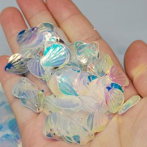 Transparent Series Flower Shell Embellishments Sequins For Crafts Handcraft Decorations Glitter Paillette Sewing Diy Material