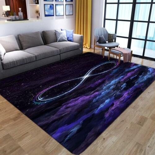 Modern 3D Purple clouds Printed Carpets for Living Room Bedroom Child Crawl Mat Soft Flannel Memory Foam Kids Room Play Area Rug
