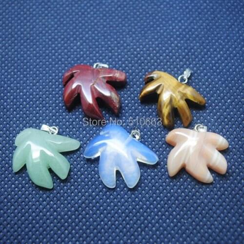 12 Pieces/ Lot Natural Gem stone Pendant Starfish Shape New Beads accessories Size 20x22mm Beads collection box sets