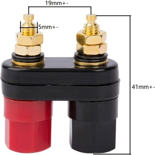2pcs/lot Banana plugs Couple Terminals Red Black Connector Amplifier Terminal Binding Post Banana Speaker Plug Jack 4mm