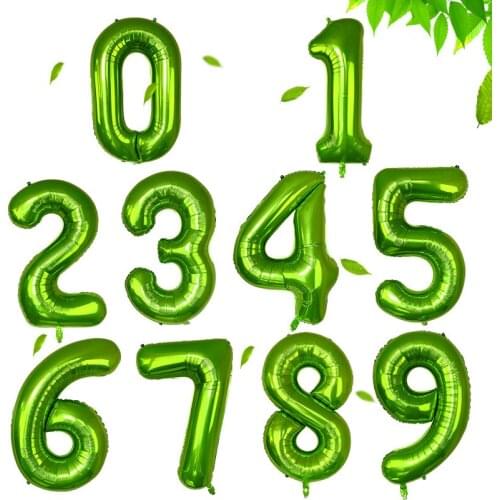 40-inch fruit green number balloon childrens cartoon number toy hydrogen balloon birthday party layout aluminum foil balloon