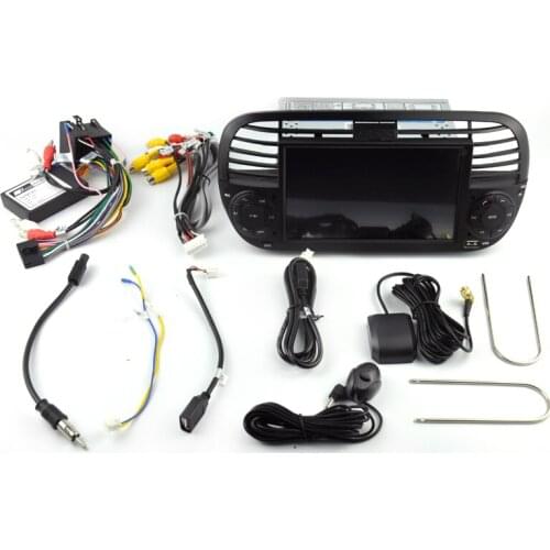 7"HD Touch Screen Quad Core Android 10 Car DVD Player FOR FIAT 500 Radio GPS DSP WIFI 3G Bluetooth Steering wheel Control Stereo