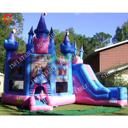 Free air ship to door!20x13ft-6x4m durable inflatable moonwalk attractive jumping inflatable castle n slide combos