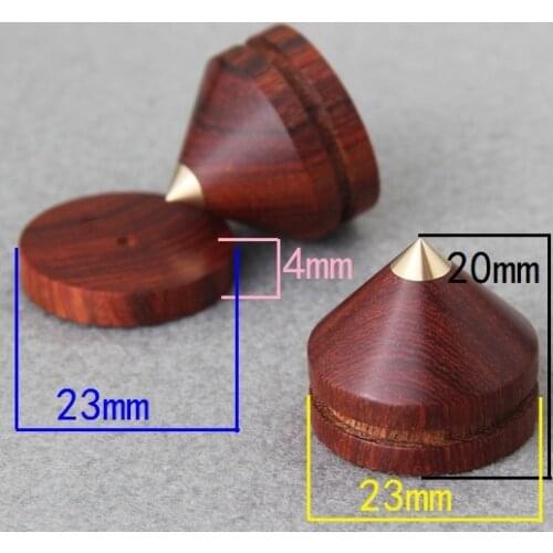 HI-FI DIY LIVE M23*20 Floor Foot Nail 4 Sets or 4 PCS speakers Stand Feet Foot Pad Rosewood Wooden loudspeaker box Spikes Cone