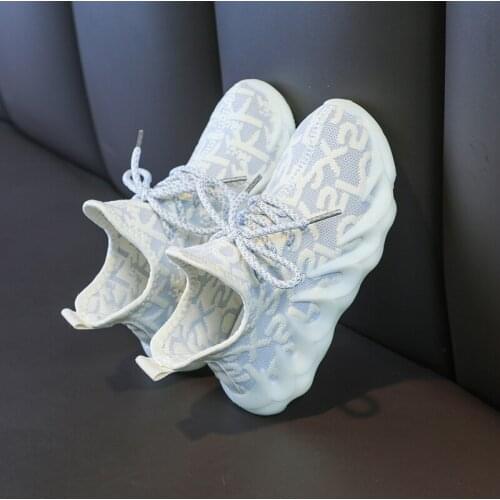 2021 New Mesh Kids Sneakers Lightweight Children Shoes Casual Breathable Boys Shoes Lace up Girls Sneakers Zapatillas Size21-36