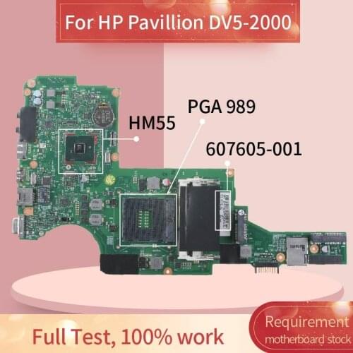 607605-001 607605-601 Laptop motherboard For HP Pavillion DV5-2000 Notebook Mainboard HM55