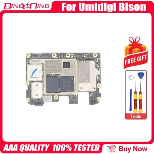 BingYeNing New Original Umidigi Bison Motherboard 8G RAM 128G ROM Motherboard For Umidigi Bison Smartphone