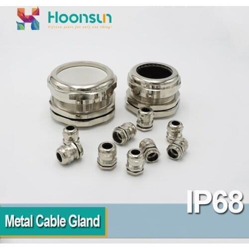 1pcs M72x2 42-52mm 48-58mm 55-62mm Metal Cable Gland Nickel Plated Brass Waterpoof IP68 M72 Wire Gland