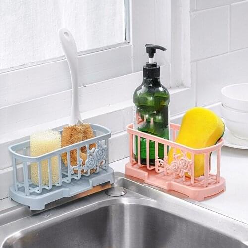 1 Pcs Drainage Shelf Multi-Function Dish Washing Sponge Storage Detachable Rack Suitable For Bathroom Hotel Kitchen Accessories