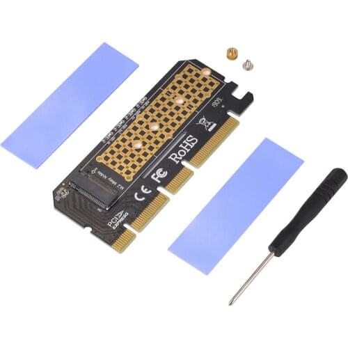Add On Card PCIE to M2 Adapter LED Expansion Card Computer Adapter Interface M.2 NVMe SSD NGFF To PCI Express 3.0 X4 X8 X16 Card