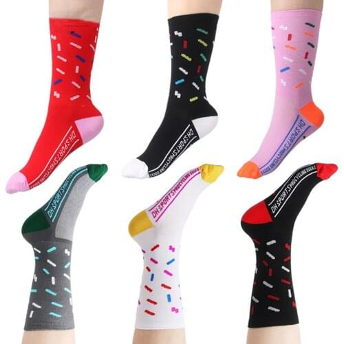Pro Team Men Women Cycling MTB bike Socks Outdoor Sports Racing Socks Printed Breathable Road Bicycle Socks
