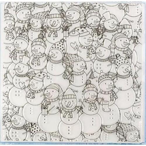 Snowman Background Transparent Clear Stamps for DIY Scrapbooking/Card Making/Kids Christmas Fun Decoration Supplies ST1085