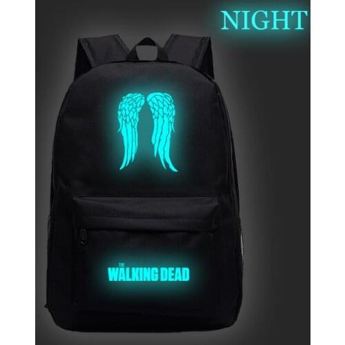 Mochilas Walking Dead Luminous Backpacks Boy Girl Book Bag Students School Bag Teens Laptop Bag Mens backpack School Gifts