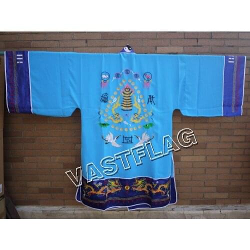 Taoist robeclothing Taoism monk clothes/garments priest cassockgown blue