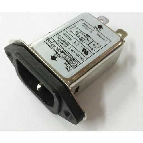 1pc General Purpose AC Power EMI Noise Filter 10 Amp 110V 115V 220V 240V 250V