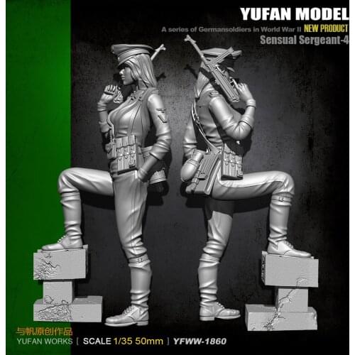 Yufan Model 1/35 Resin Soldier Figura And Sail model kits self-assembled YFWW35-1860