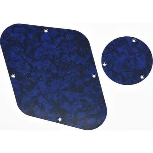 KAISH Blue Pearl LP Rear Control & Switch Plate Cavity Cover For Epi LP
