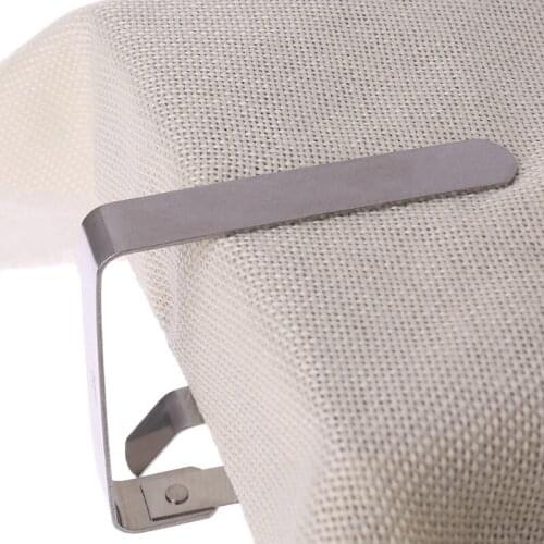 4pcs Stainless Steel Table Cloth Cover Clip Clamp Holder Supply For Picnic Party