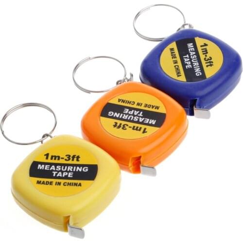 1m/3ft Easy Retractable Ruler Tape Measure Mini Portable Pull Ruler Keychain Rule Tape Measures Tools