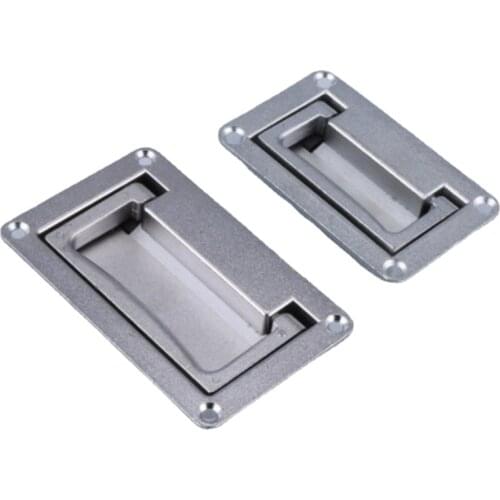1 PCS 11.1cm x6.9cm Metal Rectangle Shaped Recessed Folding Pull Handle Grip