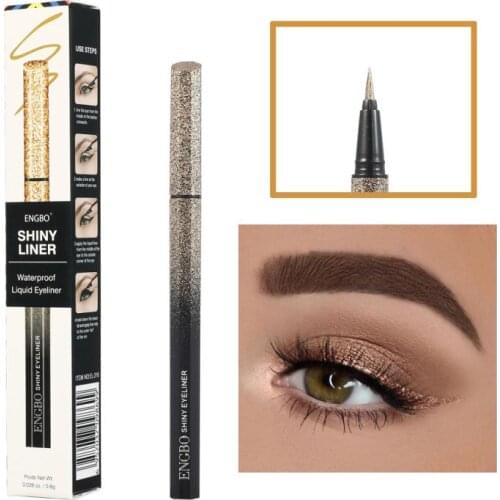 1Pc Shimmer Liquid Eyeliner Pen Easy To Color Non-smudge Long Lasting Eye Makeup Cosmetic Party Cosmetic TSLM1