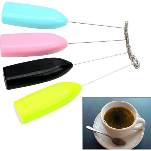 1PC Electric Egg Beater Milk Drink Coffee Mixer Frother Foamer Mini Handle Stirrer Coffeeware Practical Kitchen Cooking Tool