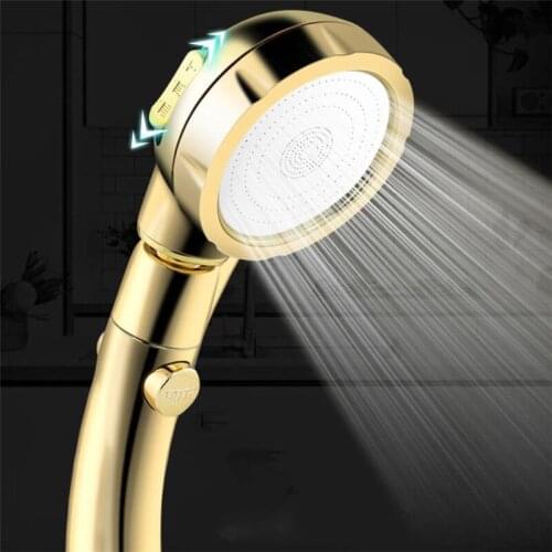 360 Degree Whirling Shower Head Built-in Water Filter Equipment Bathroom Pressurization Gold Shower Heads Disassemble Clean H027