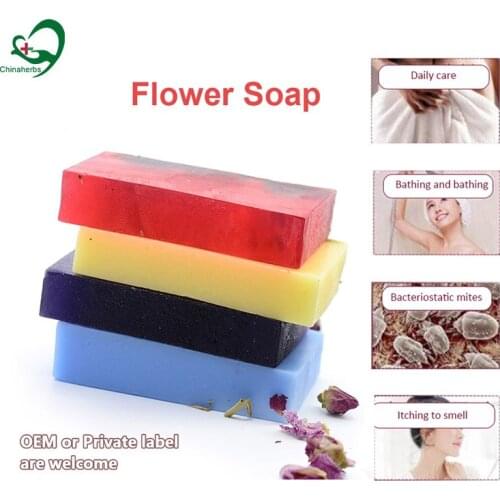 5pcs Natural Gentle Flower Essential Oil Moisturizing Cleansing nourish Care Makeup Remover Bath Petal yoni care Handmade Soap