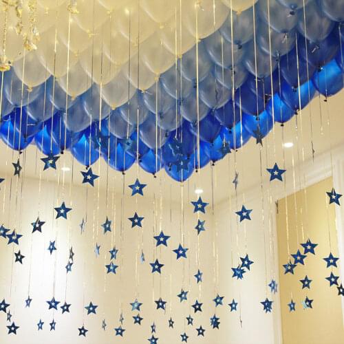 50pcs/lot 10 inch thicken 1.8g pearl balloon Blue White color Wedding Decor Birthday party supplies latex balloon ball globos