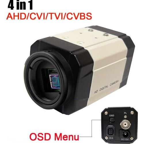 AHD 1080P 2.0MP 4in1 (AHD/TVI/CVI/CVBS) Box mini Camera Analog Security Camera with osd menu