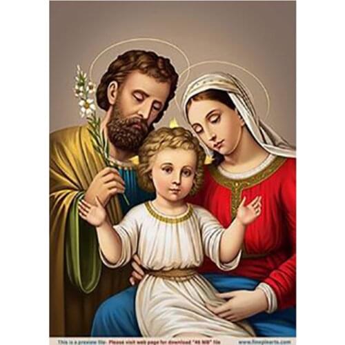 The Jesus family DIY Diamond Painting Jesus virgin mary Jose family Diamond Embroidery Cross Stitch Rhinestone Mosaic Painting