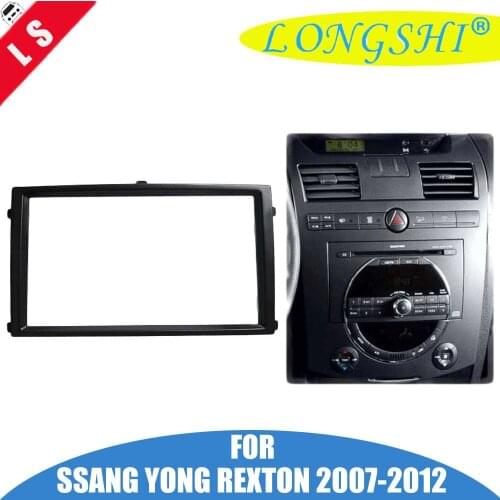 Great Quality 2 Din Car Radio Fascia for 2007 2008-2012 SSANG YONG REXTON Auto Stereo Interface Panel Audio Fitting Adaptor 2din