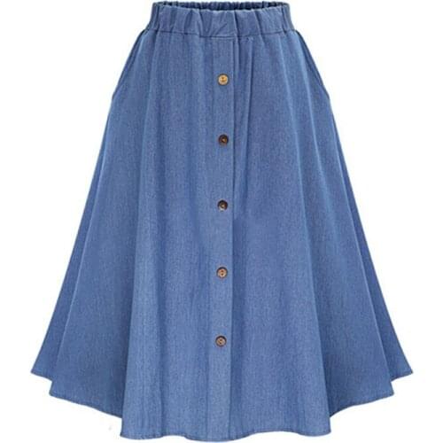 Clearlotus Denim Skirts For Women