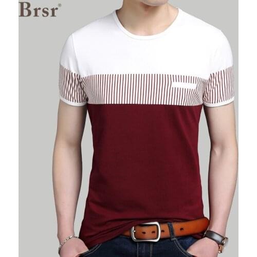Summer Short Sleeve T For Men Casual Cotton Tee Shirt Homme Streetwear Fashion Color Patchwork Mens O-Neck T-Shirt Top Tshirt