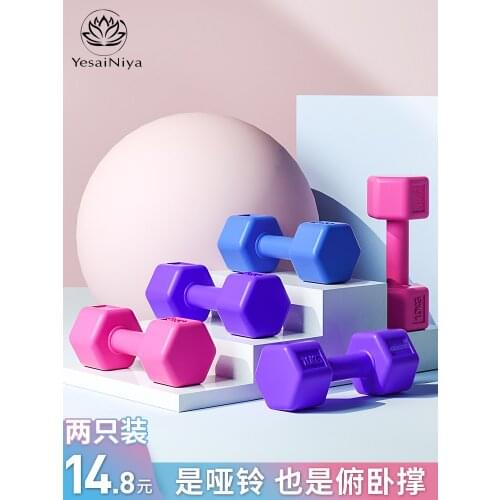 Dumbbell womens fitness home a pair of men and children exercise thin arm muscle Yoga weight loss equipment small dumbbell kg