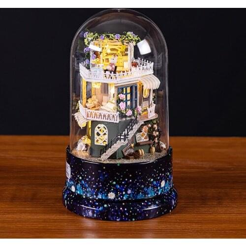 Exquisite Intellectual House Can Rotate Handmade Diy Music Box, Music Box In The , Home Decoration Toys, Birthday Gifts