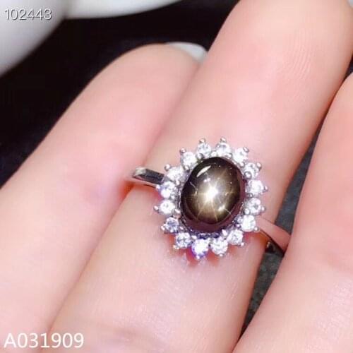 KJJEAXCMY boutique jewelry 925 sterling silver inlaid natural sapphire gemstone female male ring support detection popular