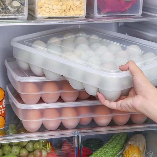 Egg box box refrigerator with lid egg box food preservation box egg grid duck egg box egg box portable