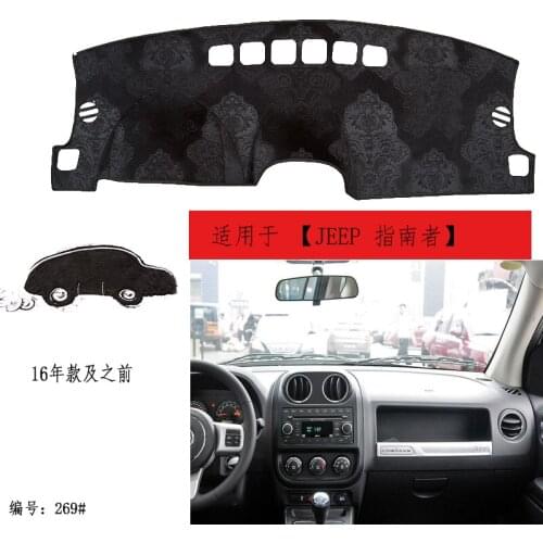 TOMMIA For Jeep Compass 06-16 Dashboard Pad Cover Dash Mat Anti-Sun Velvet Instrument
