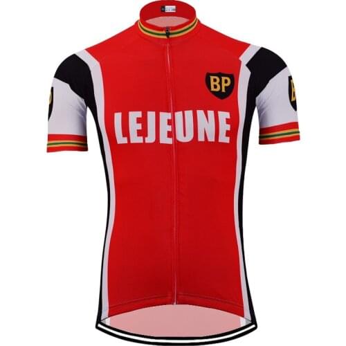 Hot mens cycling jersey red classic retro breathable cycling clothing riding pro racing team cycling clothing Maillot Ciclismo