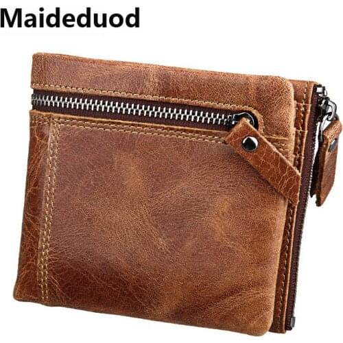Maideduod New Retro mad mens wallet Mapiduo Name Card Holder Wallet Credit Card Holder short man man Wallet Credit Card Box