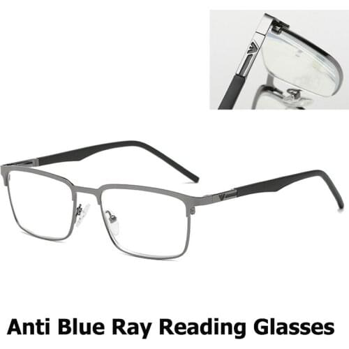 2021 Novel Men Women Half Rim Reading Glasses Delicate Anti Blue Ray Business Style Eyeglasses Diopters +100 To +400
