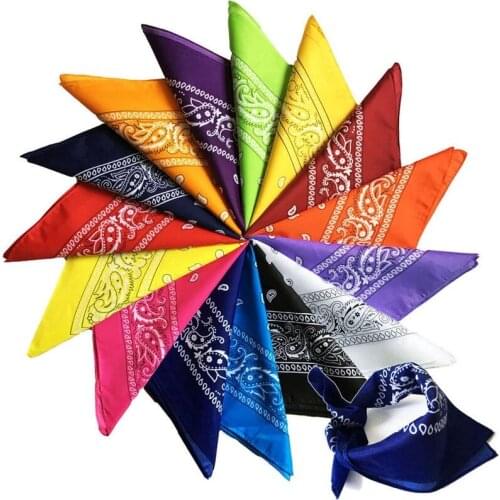 Paisely Cotton Bandana Hair bands Headwrap for Women girl Square Scarf Headband Female Head Wrap Hairband Women Hair Accessories